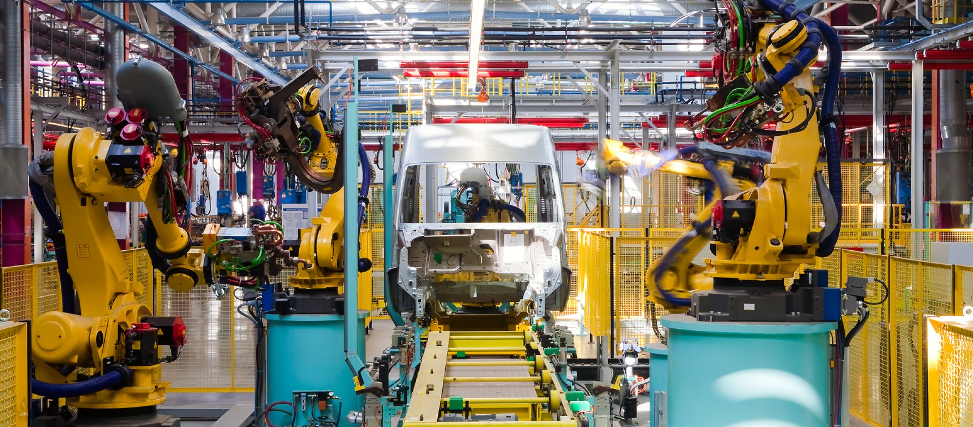 Hydraulic power on production lines